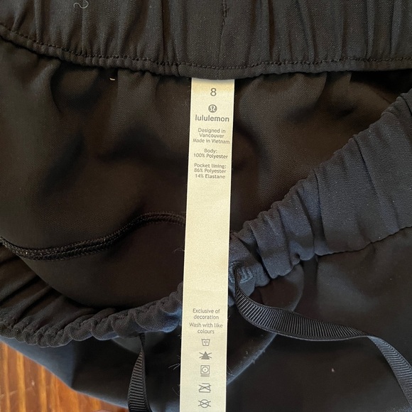 LULULEMON ATHLETICA On The Fly Skirt Black Athletic Wear Pockets - Picture 6 of 9
